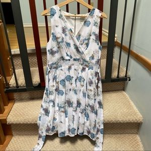 Simons twik front-wrap waist-tie voile dress